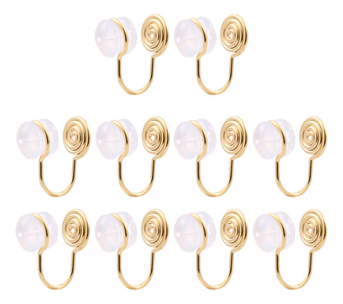 10 Piezas Clip En Pendientes Convertidores Accesorios De Oro