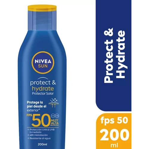 Protector Solar Nivea Sun Loción Hidratante Fps 50 200ml