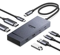 Comprar Ugreen 2 Hdmi Hub Usb C 3.2, 6 En 1 Docking Station Con Dual Hdmi 4k@60hz, 2 Usb C Y A De 10 Gbps, Carga Pd 100w, Compatible Con Xps, Thinkpad, Surface Y Más (macos Solo Admite El Modo Espejo)
