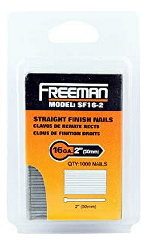 Freeman Sf16-2 2 Pulgadas Por 16 Gauge Recta Del Clavo De Ac