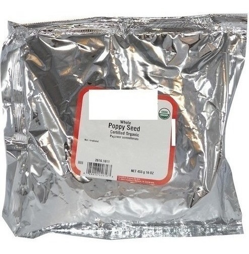 100g Semente De Papoula Tempero Organica - Certificado Usda