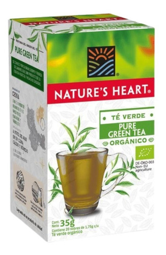 Té Verde Premium Nature´s Heart - 100% Orgánico - X20 Sobre