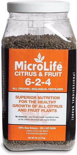 Microlife Citrus & Fruit (6-2-4) Fertilizante Orgánico Granu