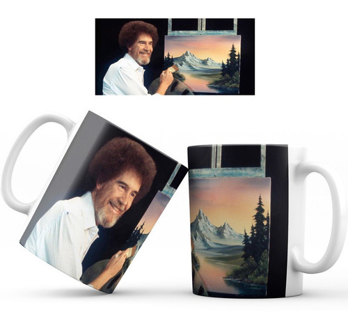 Mug Taza Bob Ross Pintor Pocillo Colección Regalo 01