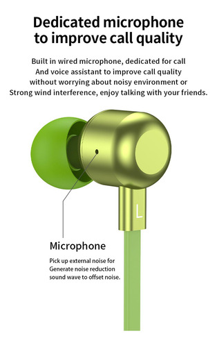 Auriculares Inalámbricos Bluetooth Para Colgar En El Verde