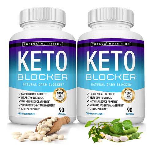 Toplux Keto Blocker Pills Extracto De Frijol Blanco -  Mg D.