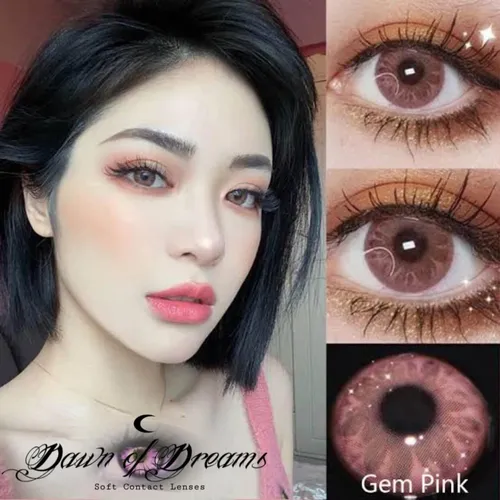Pupilentes Rosa Azul Gem