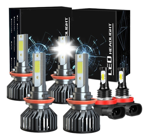 Kit De Focos Faros Led H11 Para Luces Altas O Bajas 150w