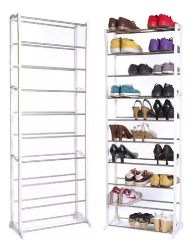 Zapatera 10 Niveles Rack Organizador Zapatos Hasta 30 Pares