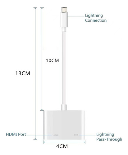 Adaptador Lightning A Hdmi Para iPhone / Ios/ iPad Tl-113