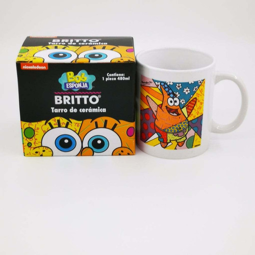 Imagen 2 de 2 de Taza Britto Bob Esponja Tarro De Cerámica