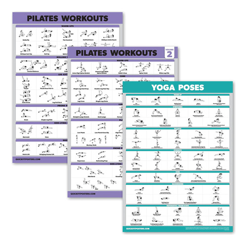 Paquete 3 - Pósteres De Entrenamiento De Pilates Volumen 1 Y