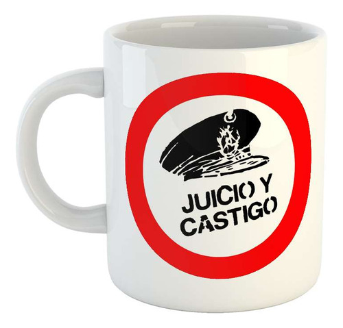 Taza Ceramica Juicio Y Castigo Logo Policia Nunca Mas