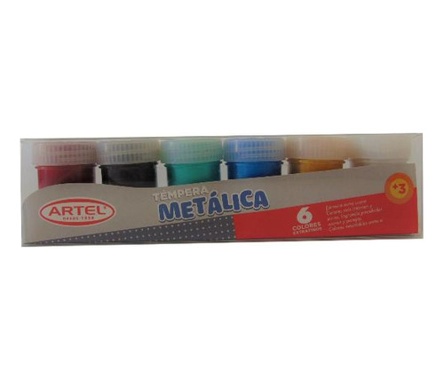 Tempera Artel Metálica 6 Colores