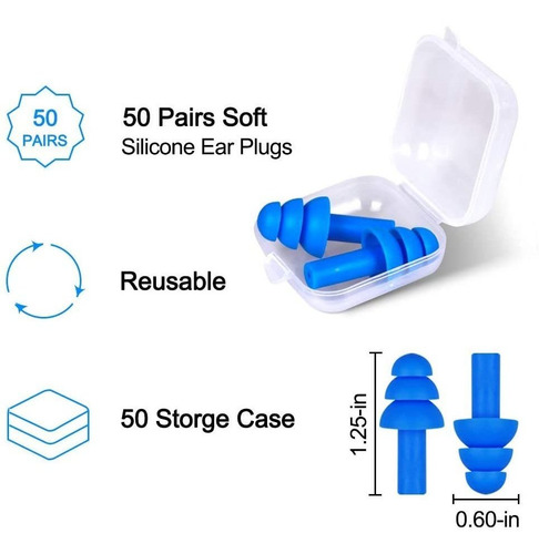 50 Pares De Tapones Para Los Oídos Para Cancelar El Ruido De