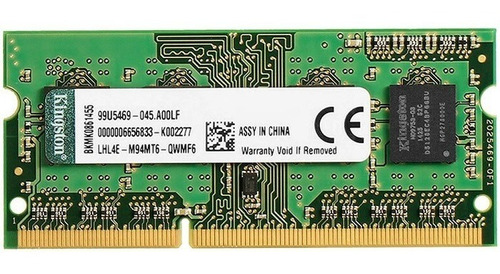 Imagen 5 de 6 de Memoria Ram Ddr3 Sodimm Kingston 4gb 1600mhz Pc3-12800 1.35v