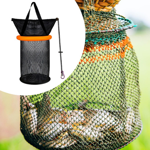 Cesta De Pesca Flotante, Cubo Para Cebos, Ligera, Naranja