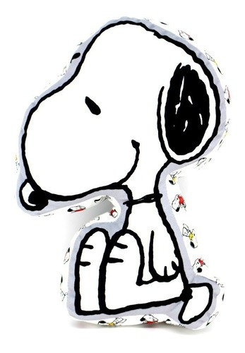 Almofada Formato Snoopy Woodstock Peanuts Charlie Brown Zc Cor Branco