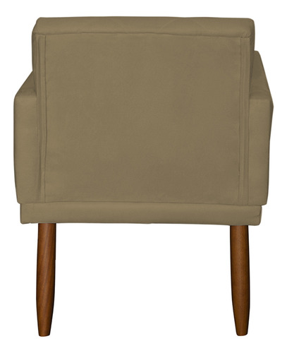 Kit 4 Poltronas Decorativas Para Sala De Espera Manicure Cor Nude Desenho Do Tecido Suede Liso