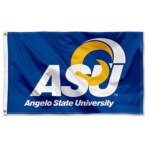 Banderín Grande De Universidad Angelo State Rams Asu
