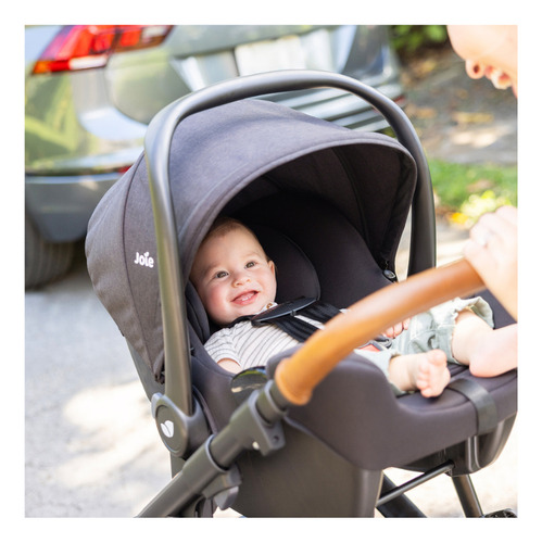 Coche Bebe Joie Ginger Travel System Con Huevito Y Base Color Shale Chasis Negro
