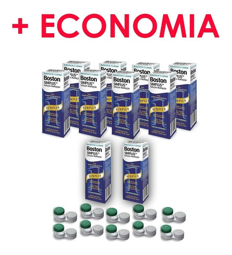 Imagem 3 de 4 de Solução Boston Simplus 120ml Multiação + Estojo- 10 Caixas
