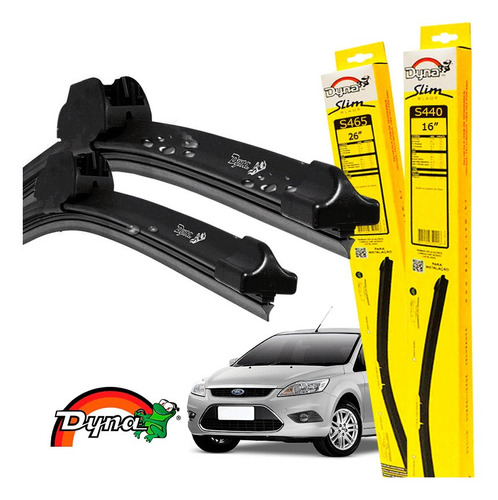 Kit Limpador Parabrisa Original Ford Focus 2008 A 2013 Dyna