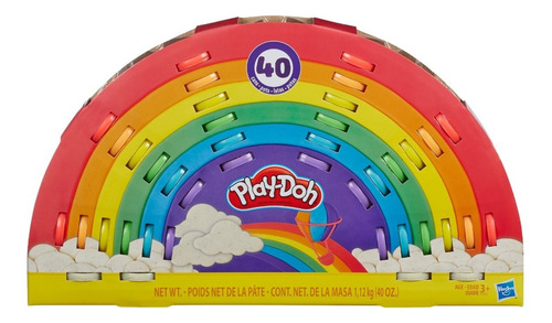 Paquete Play-doh Ultimate Rainbow 40 Latas Hasbro E6016