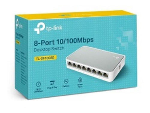 Imagen 4 de 4 de Switch De Escritorio De 8 Puertos De 10/100mbps Tl-sf1008d