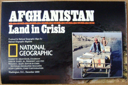 Mapa Nat Geo Afganistan Tierra Guerra Crisis Ingles Doble