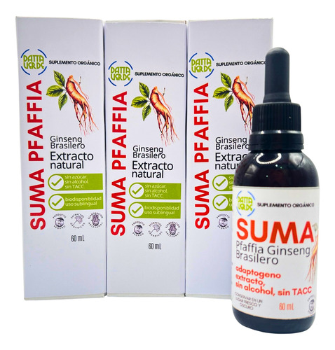 Suma Pfaffia Paniculata Ginseng Brasilero Extracto 180ml