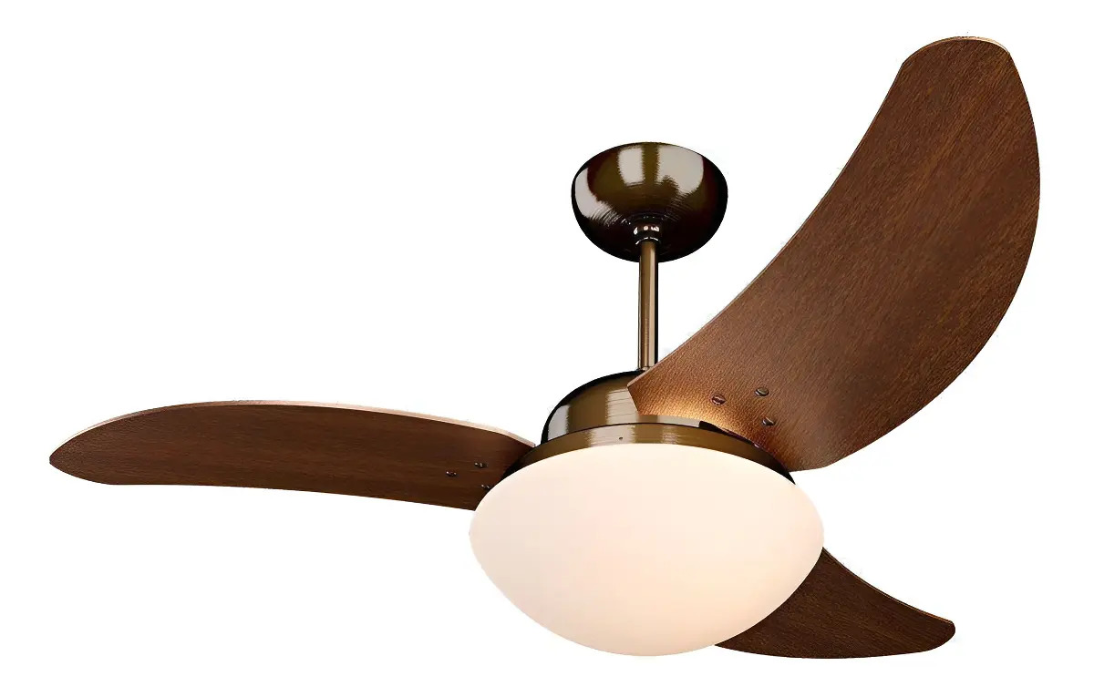 Ventilador Teto Tron Solano Cobre 3pás De Mdf 1100mm Diâmetro 1100 mm Quantidade de pás 3