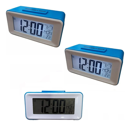 Reloj Despertador Digital De Mesa Luz Led Temperatura 