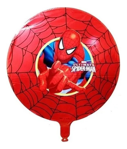 Pack 2 Globos Metalicos Spiderman 45 Cm Con Varillas