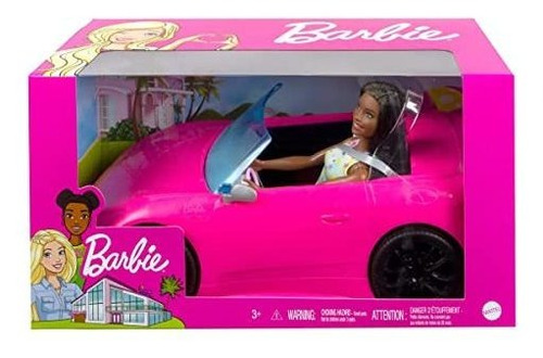 Barbie - Coche Descapotable Y Muñeca Morena