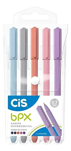 Caneta Esferográfica Bpx 0.7mm 5 Cores 761116 - Cis | MercadoLivre