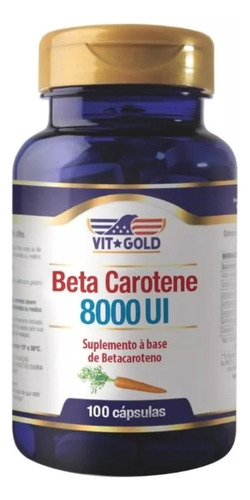 Vitamina A Beta Caroteno 8000 Ui Vitgold 100 Capsulas