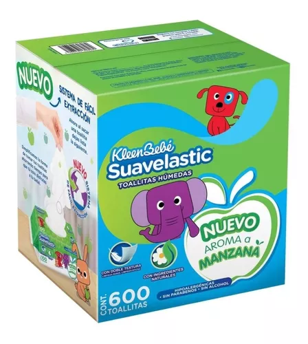 Toallitas Húmedas Kleen Bebé Suavelastic Caja Con 600 Wipes