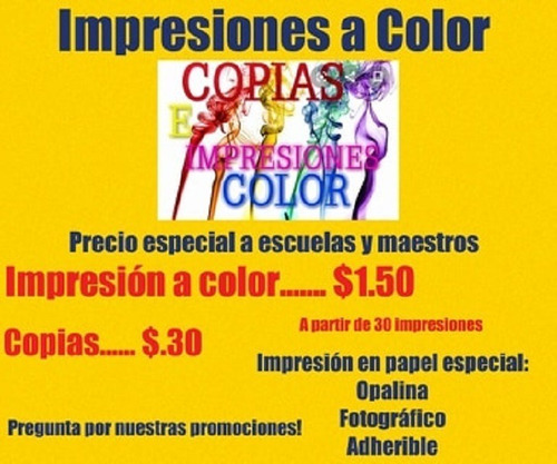 Servicio De Impresiones A Color Tamano Carta U Oficio Mercado Libre