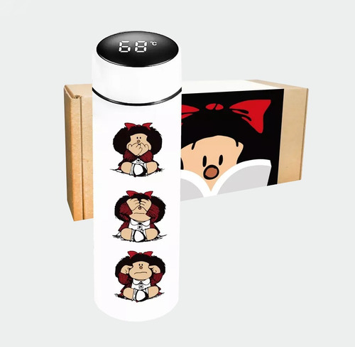 Termo Digital Mafalda  + Empaque Personalizado Artesanal