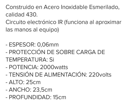 Imagen 3 de 9 de Secador Manos Secamanos Ac Inox Esmerilado Automat Electrico