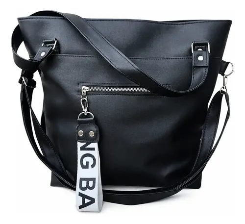 Cartera Mujer Grande Cuero Eco Bolso Universitario Para Mujer Moda Tote Carteras De Mujer Amplia Negra Morral Speed Off
