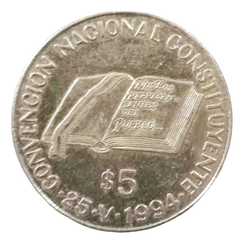 Moneda 5 Pesos 1994 Argentina  Santa Fe 