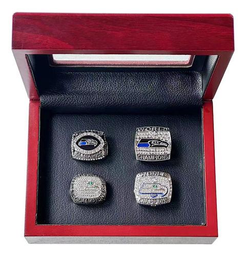 Nfl Seattle Seahawks 4 Anillos Campeonato De Todos Tiempos