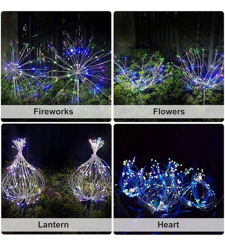 Para / Luces Solares Al Aire Libre Los Fuegos Artificiales