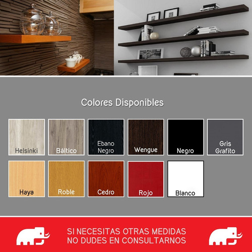 Estantes Flotantes Repisa Ménsula Invisible Melamina60x20x18