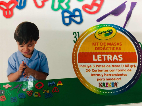 Crayola Set De Masas Grande Con Letras Plasticas Kreker