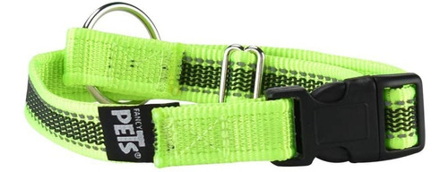 Collar Ultra Grip Bandas Reflejante Mediano Verde Fancy Pets