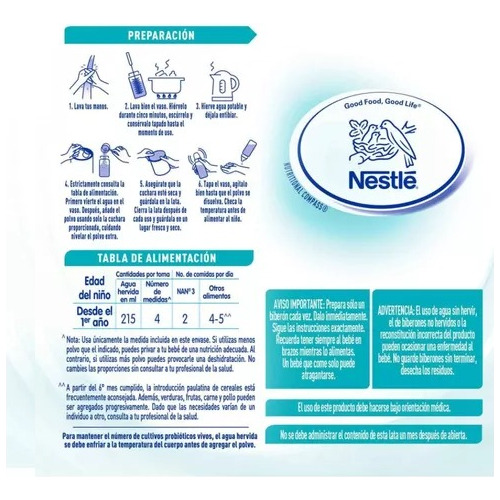 Formula Infantil Nan 3 Optimal Pro 2 Latas De 1.5 C/u Msi