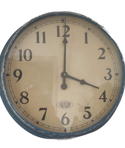 Antiguo Reloj De Pared Faraday Electric Corp